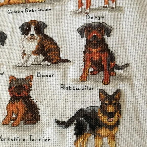 NEW hand sewn dog chart 14 different dogs